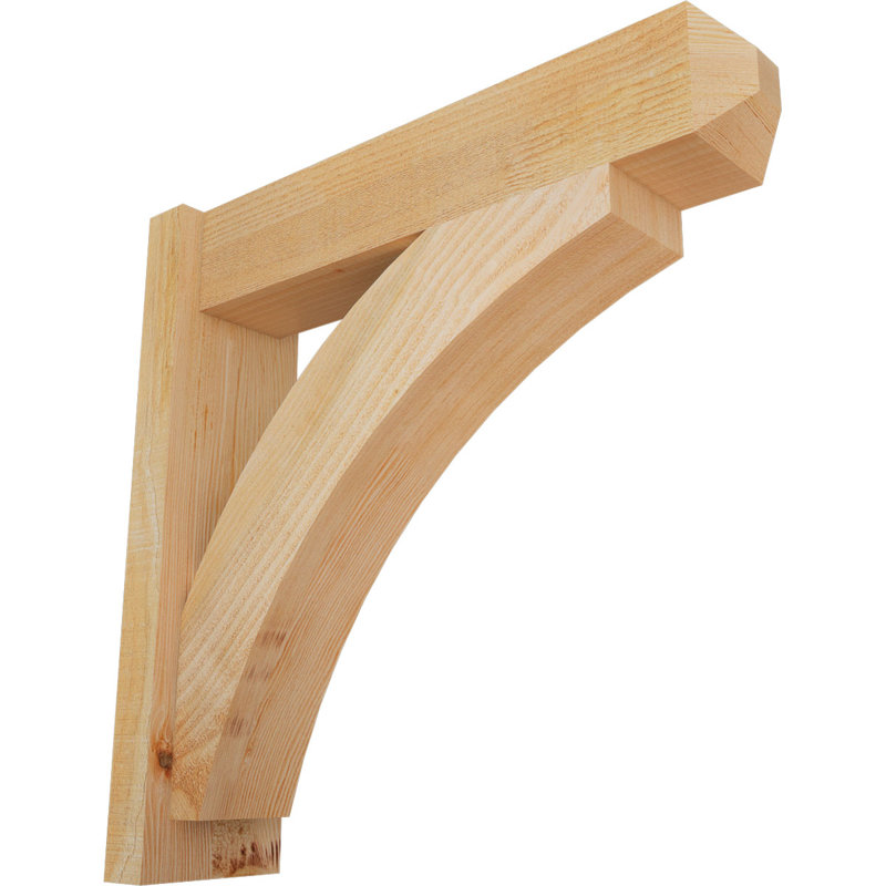 Persienne en bois rustique Thorton Craftsman, Sapin Douglas de 6 po (sciage brut),  P 24 po x H 24 po 