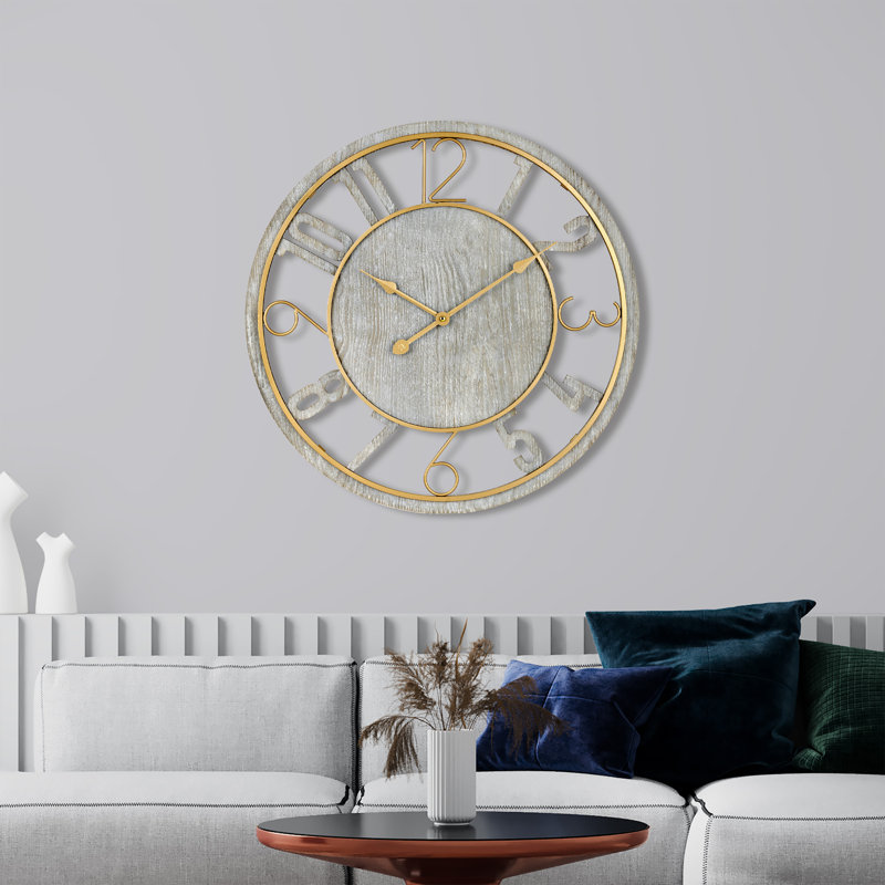  Horloge murale 24 po, Gris