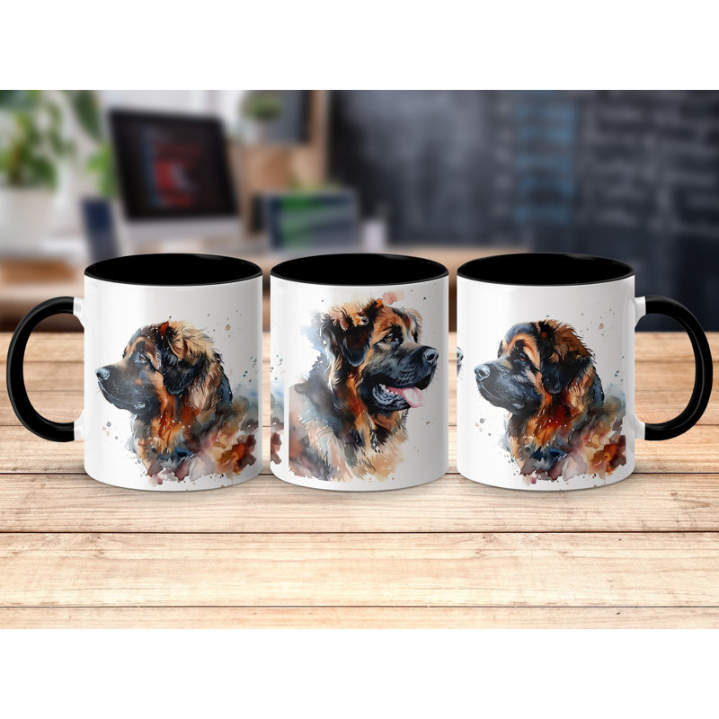 Leonberger Watercolor Art Design 11oz Coffee Mug, 3