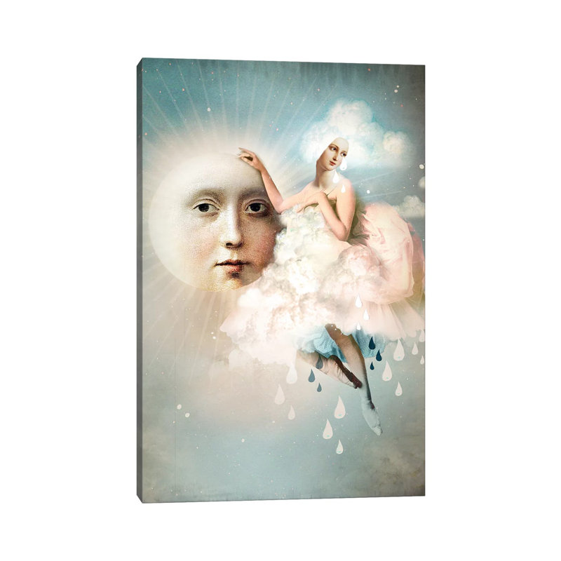 «No Rain Today» par Catrin Welz-Stein - impression d'art graphique, H 26 po x l 18 po x 1,5 po, Toile tendue, Pas de tapis