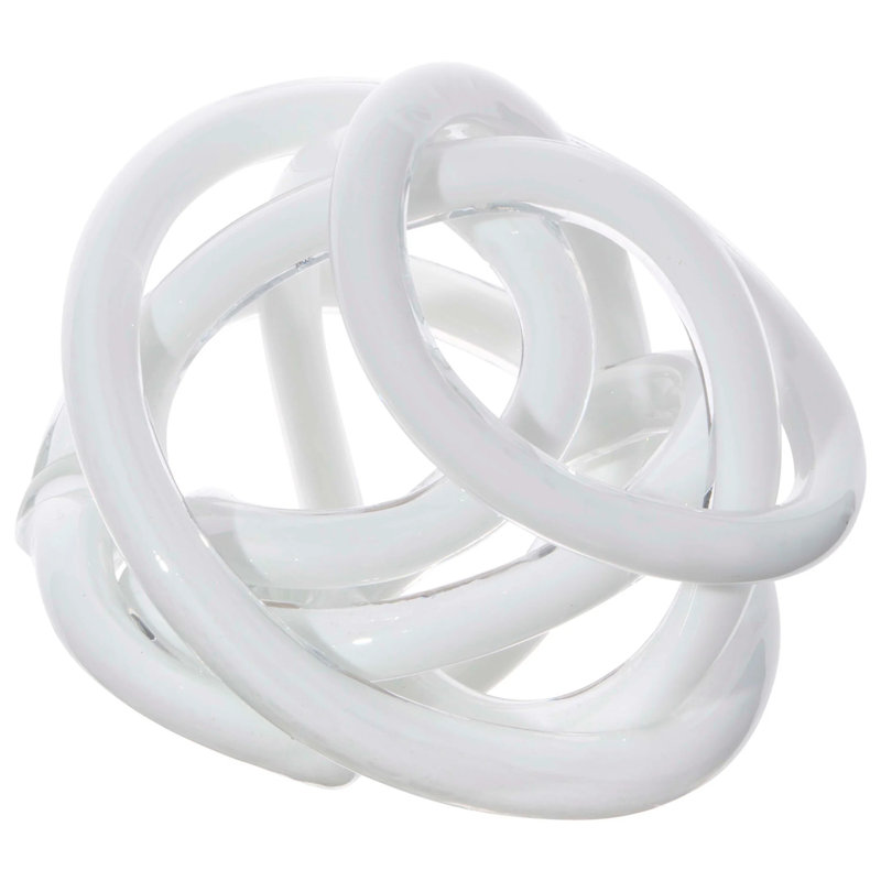 Pièce de décoration abstraite colorée Holliman, Blanc, H 6 po x l 6 po x P 6 po