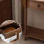 Console demi-cercle en bois massif brun-720127424