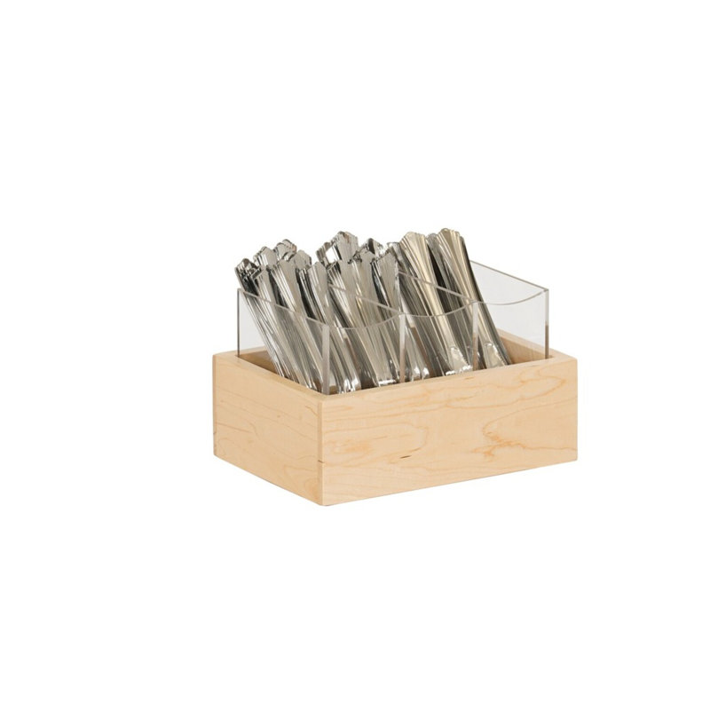 3 Section Flatware Holder - Blonde