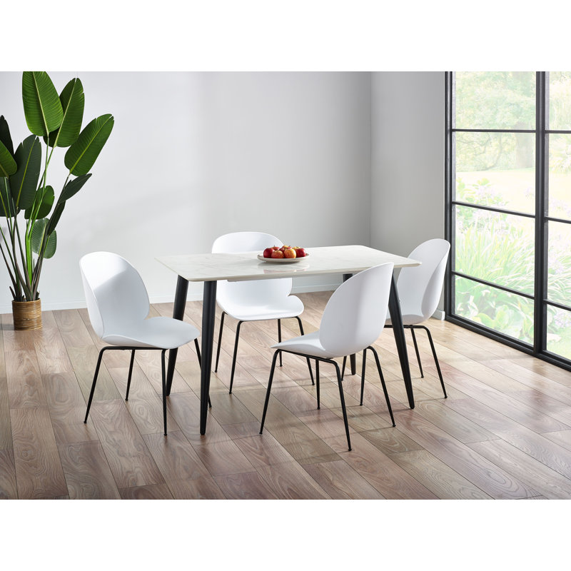 Chantilly 4 - Person Dining Set, White