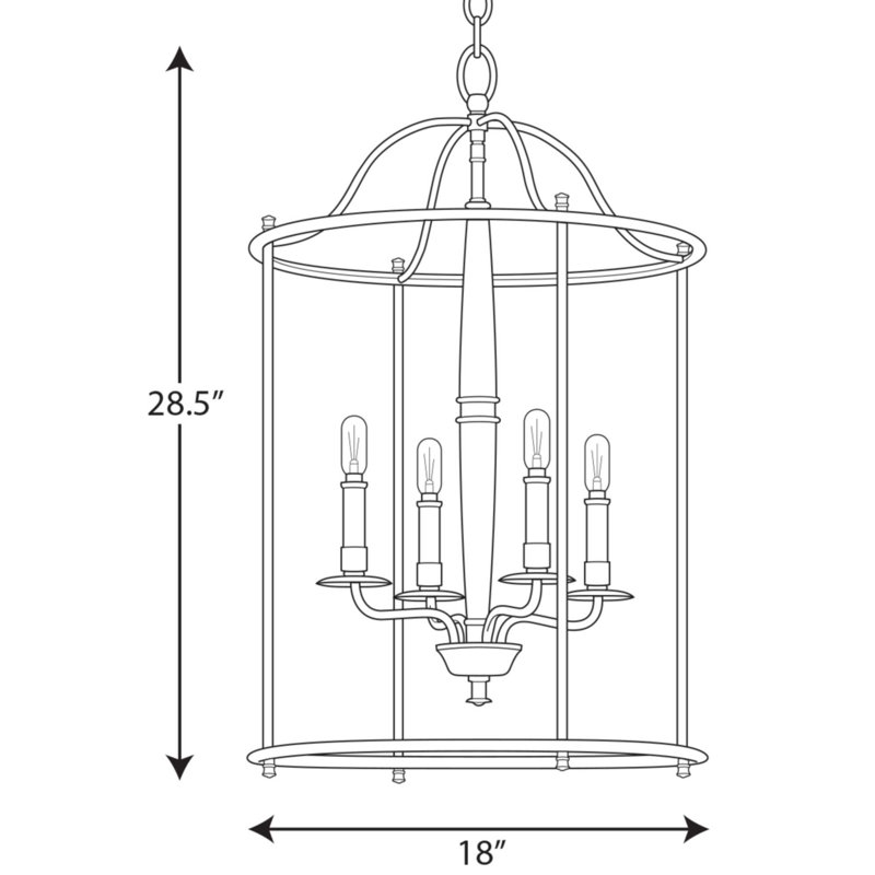 Luminaire suspendu géométrique à 4 lumières Rourke, Noir