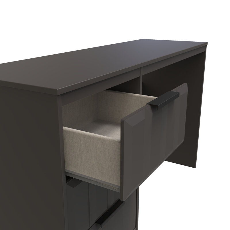 Besian 3 Drawer Desk  (Ready Assembled), Graphite