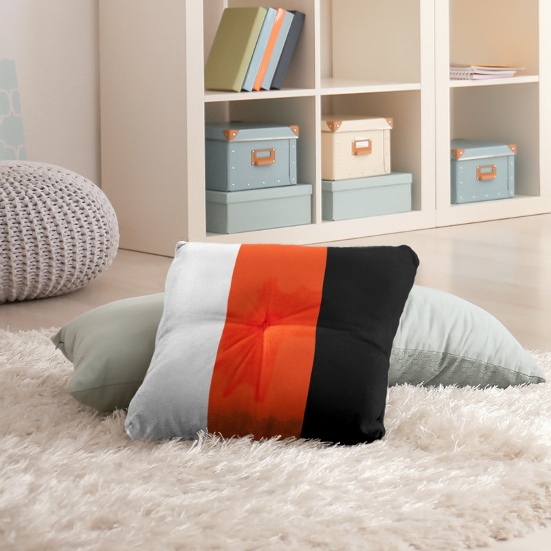  Coussin de sol touffeté, 26 po x 26 po, Orange