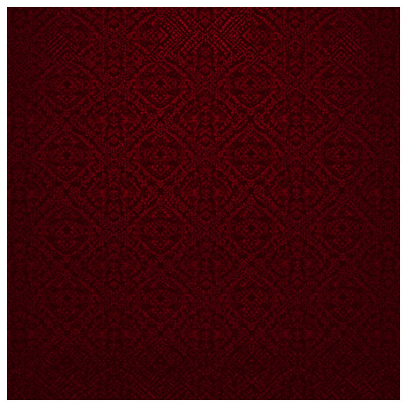 Tapisserie murale rouge damassé, H 68 po x l 80 po avec 4 œillets