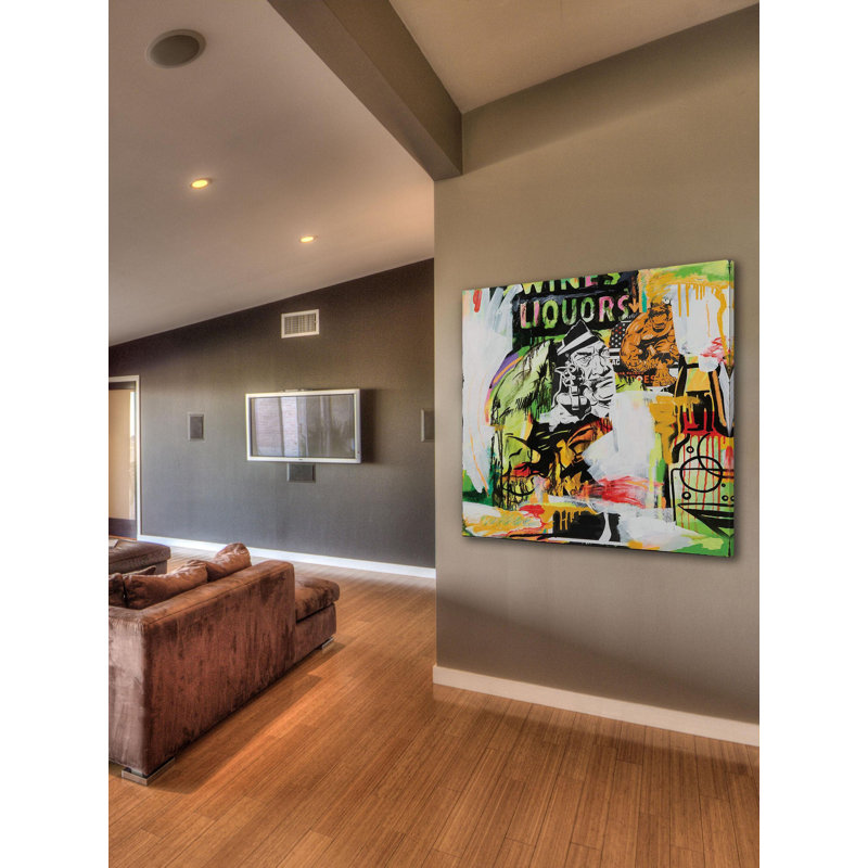 Wines X Liquors by Josh Ruggs - Wrapped Canvas Print, 122cm H x 122cm W