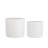 S/2 Textured White Ceramic Planters