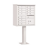 12 Door Front Load 4C Horizontal Multi-Unit Mailbox with 1 Parcel Locker