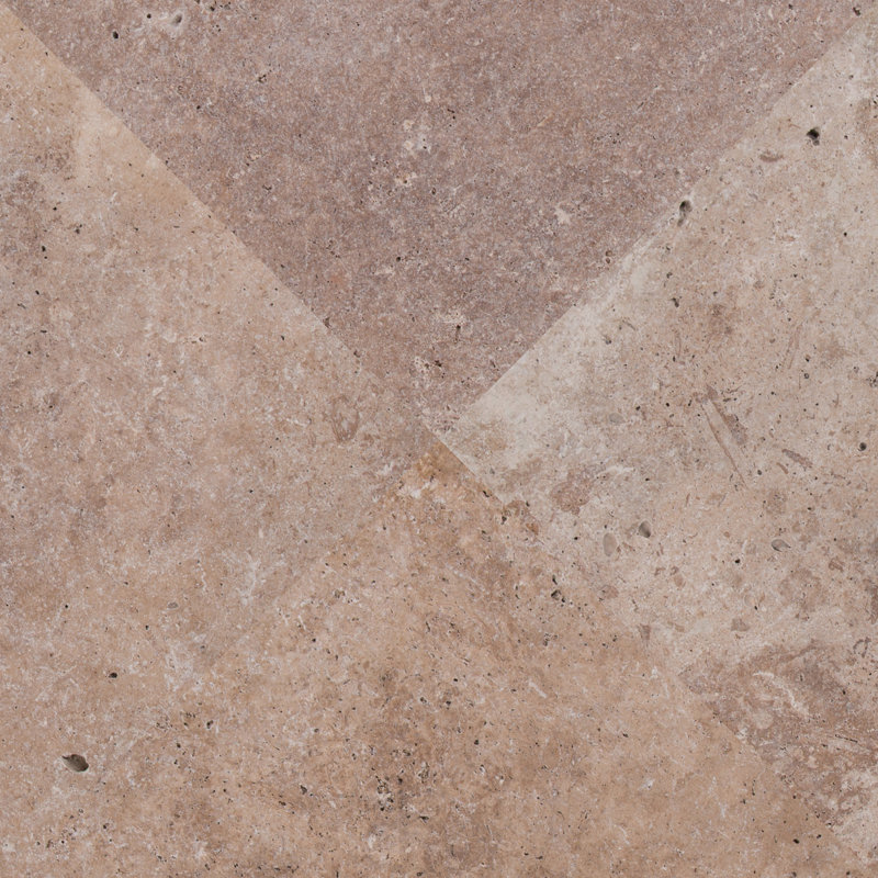 Marzana 16 in. x 16 in. x 1.18 in. Tumbled Travertine Stone Look Paver (1.78 sq. ft./unit, 1 Piece), Almond