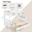 Lit simple superposé polyvalent Lit en bois de pin massif de haute qualité avec une paire de tiroirs, pas de sommier nécessaire, facile à assembler-51545397