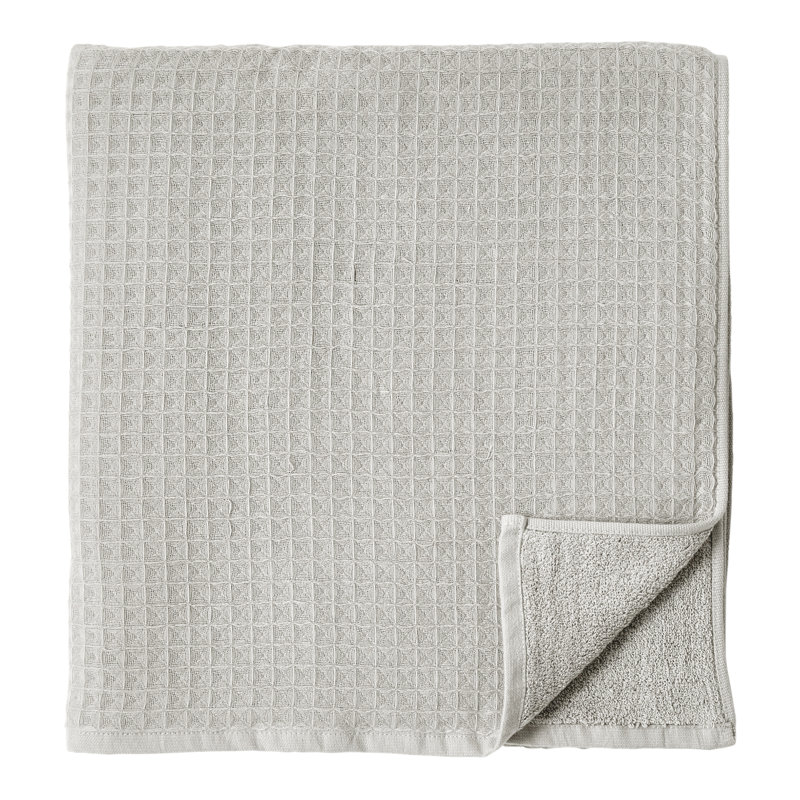 Serviette de bain 100% coton Waffle Twist, Lin, Bath Towel - 1 Pack