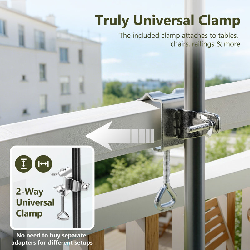 210cm Balcony Parasol, Green