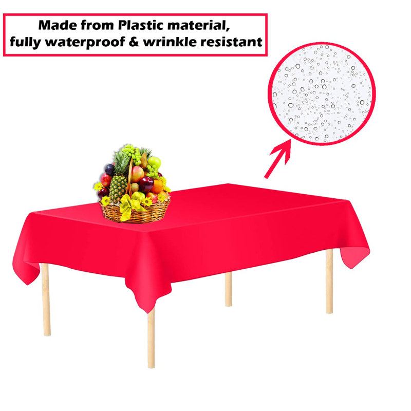 Ebrahim Tablecloth, 137cm W x 274cm L, Red