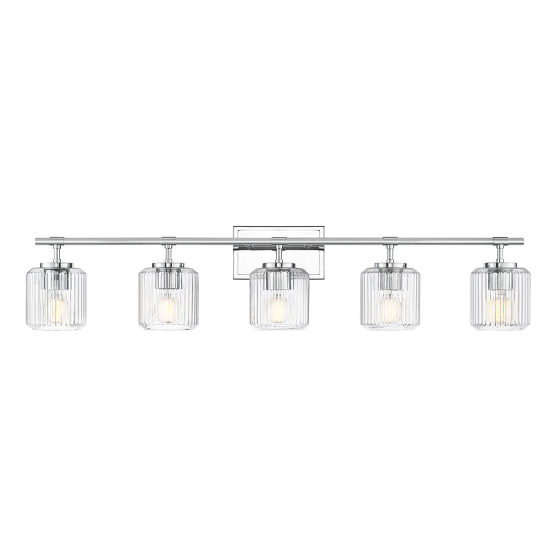 Braggs 5 Light Vanity, Polished Chrome