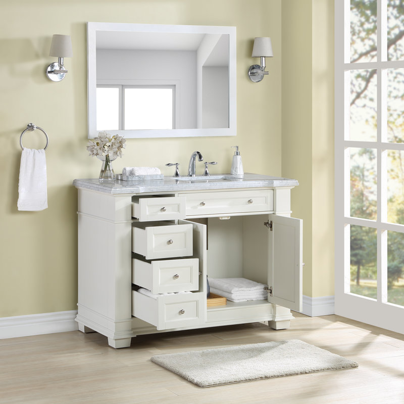 Merrimack 48" W x 22.5" D x 36" H Single Bathroom Vanity, White