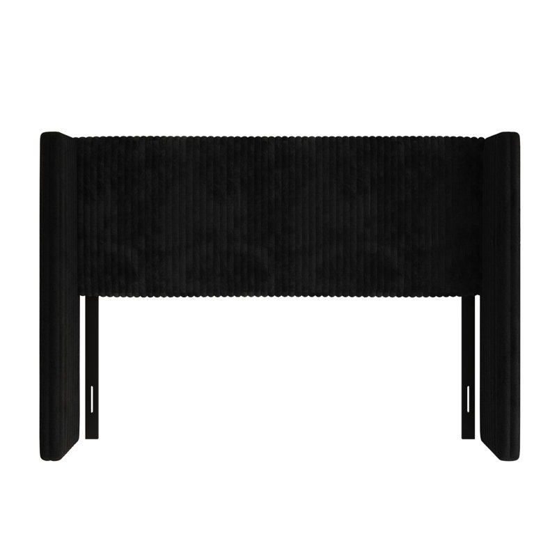 Lenox Queen Upholstered Headboard, Black, Queen