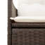 Canapé de jardin inclinable Vidaxl - brun-116119959-116119958