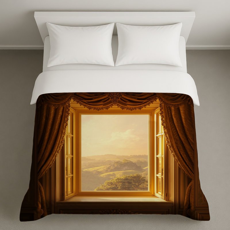 Housses de couette Scenic Window View, Grand lit
