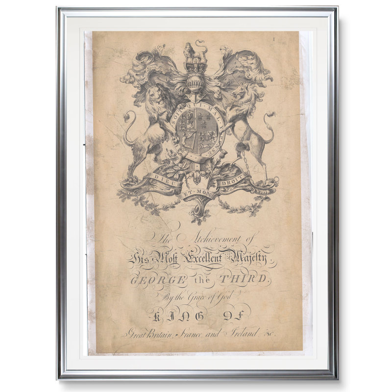 « peering of england i », impression, H 30 po x l 22 po x P 1,5 po, Cadre argenté
