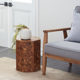 Kieran Solid Wood Block End Table