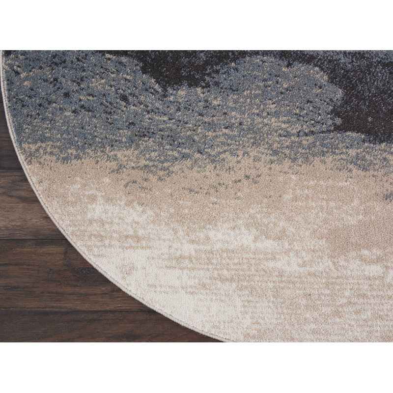 Abstract Indoor Rug, Round 3'10"