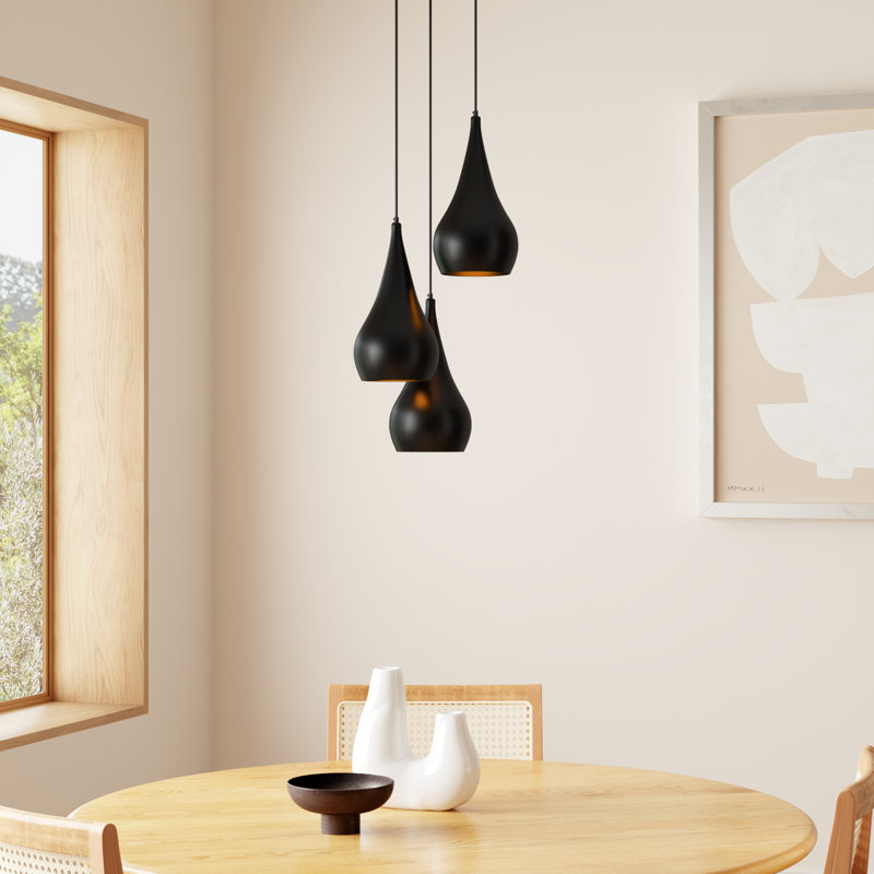 Franconia 3 - Light Cluster Pendant, Black