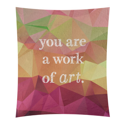 Tapisserie de travail faux pierre de polyester d’art sur les citations