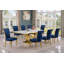 Horrace Marble Top Pedestal Dining Set-801843696-801843697