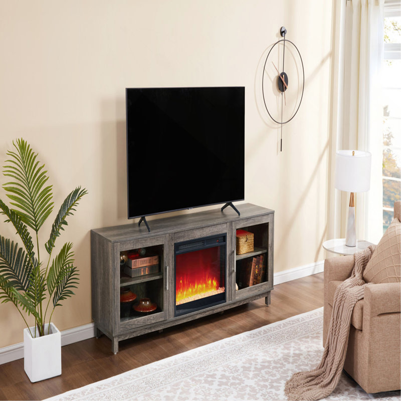 Console 70 po avec foyer et chauffage