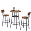 Mobilier de bar rustique brun - matériaux de qualité, repose-pieds stables, conception de table ergonomique de 23,14 po, coussins confortables et réglables