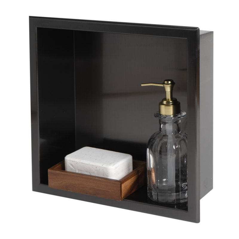 Tablette de douche en acier inoxydable, H 12 po x l 12 po x P 4 po