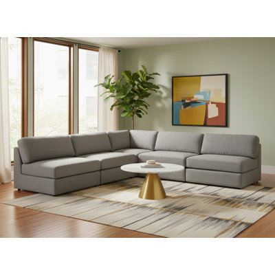 Canapé modulaire de coin symétrique de 114 po de large Itoro