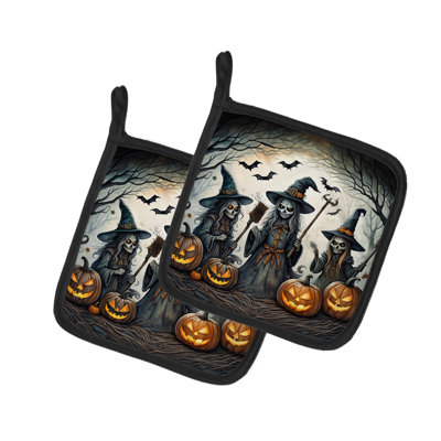 Paire de porte-casseroles Witches Spooky Halloween