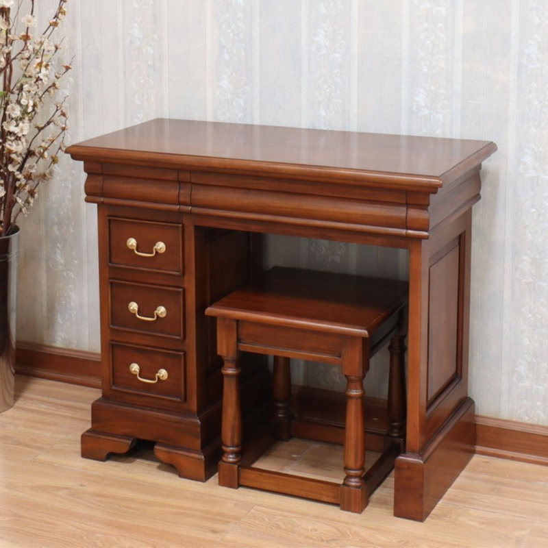Solid Wood Writing Desk, Wax