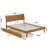 Phoenix Wood Platform Bed with Trundle-891028858-891028863