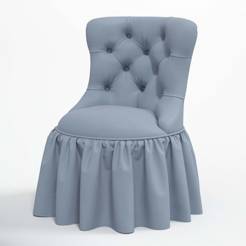 Chaise d'appoint Minnie, Velours océan classique
