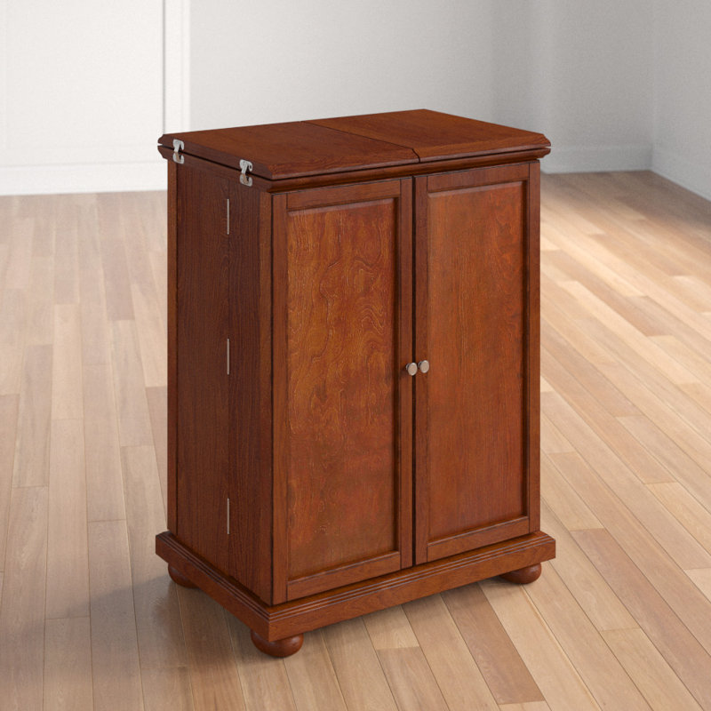 Armoire de bar Hedon, Cerisier classique