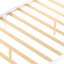 Lit plateforme blanc avec capacité généreuse sous le tiroir en pin et pour une chambre à coucher spacieuse. Tiroirs en matériaux délicats de qualité.
