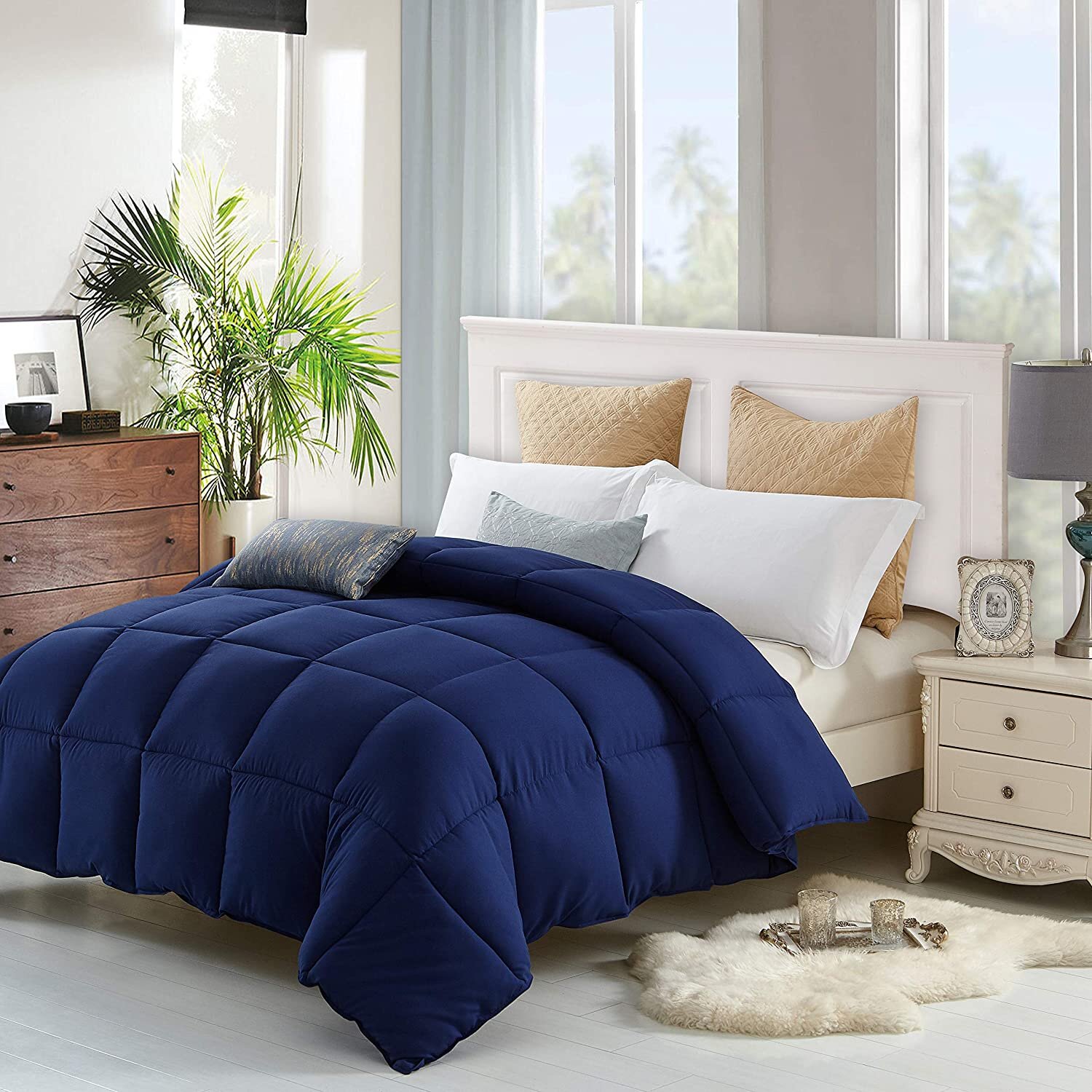 So Fluffy Down Alternative Comforter - Full - Queen - Navy