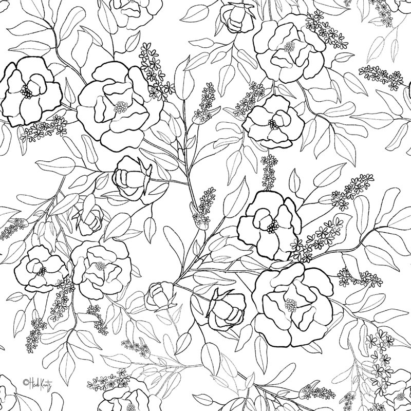 Farmhouse Florals II, H 12 po x l 12 po