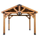Pavillon de jardin en bois massif 12 pi x 12 pi Arlington par Backyard Discovery