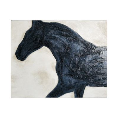 Equestrian Beauties - Halt by Kristine Hegre a Hand Embelished Textured Canvas