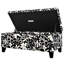 Luxe sophistiqué avec design floral, charnières à fermeture en douceur, rangement caché pour magazines - blanc, 37,35 po de profondeur, 19,25 de largeur, 16,46 de hauteur, charmant revêtement multifonctionnel rembourré, adapté-1033967422