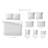 Honeycomb Waffle 8 Piece Duvet Cover Set-101270553-101270550