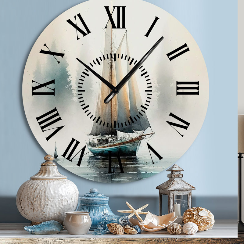 Horloge murale voilier ancré, Grand