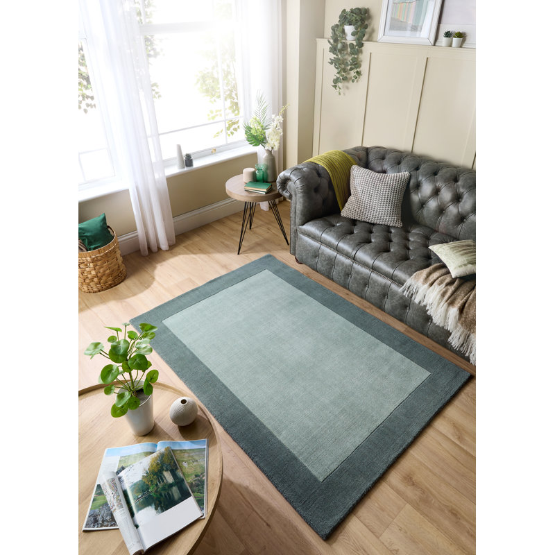 Miski Plain Wool Hand Loomed Area Rug, Rectangle 80 x 150cm