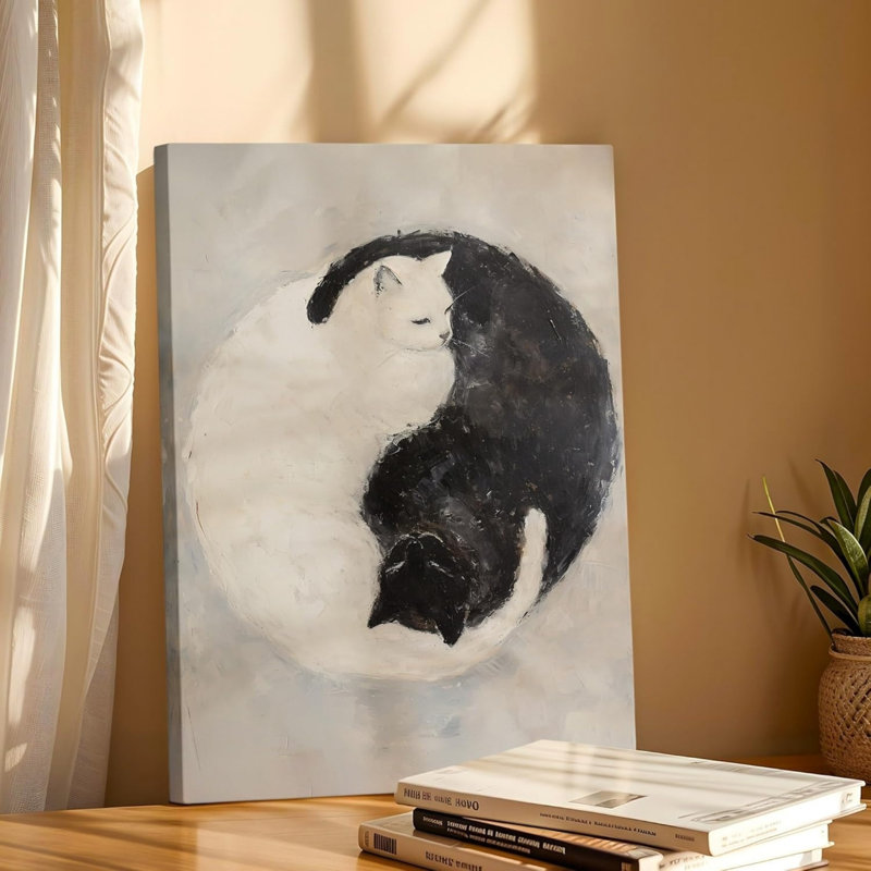 Décoration murale en toile Yin Yang